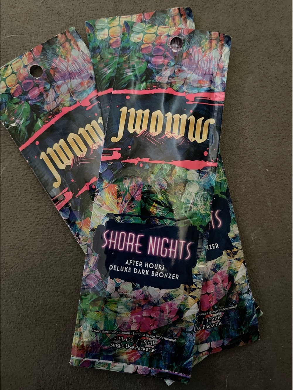 Jwoww Shore Nights After Hours Deluxe Dark Bronzer 0.5 fl oz Packet, BUNDLE OF 3